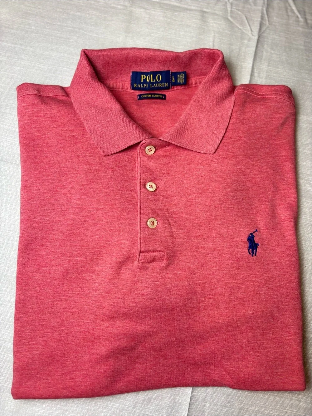 Polo by Ralph Lauren Heather Pink Short Sleeve Polo with Blue Pony